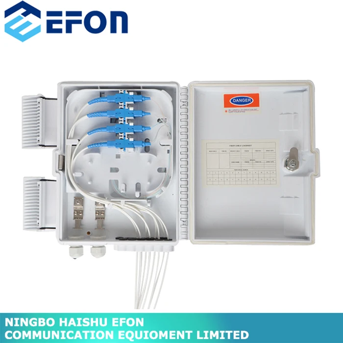 12 ядер или 8 ядер установки на столб / настенный открытый оптоволоконный прекращение коробка с uncutting кабель