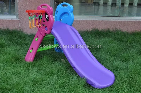 Панда мини слайд, дети вверх вниз слайд вместе с баскетбольное кольцо