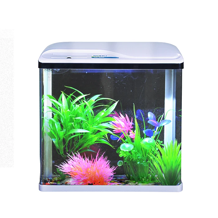  SOBO top filter pump маленький аквариумный стеклянный аквариум со светодиодным освещением