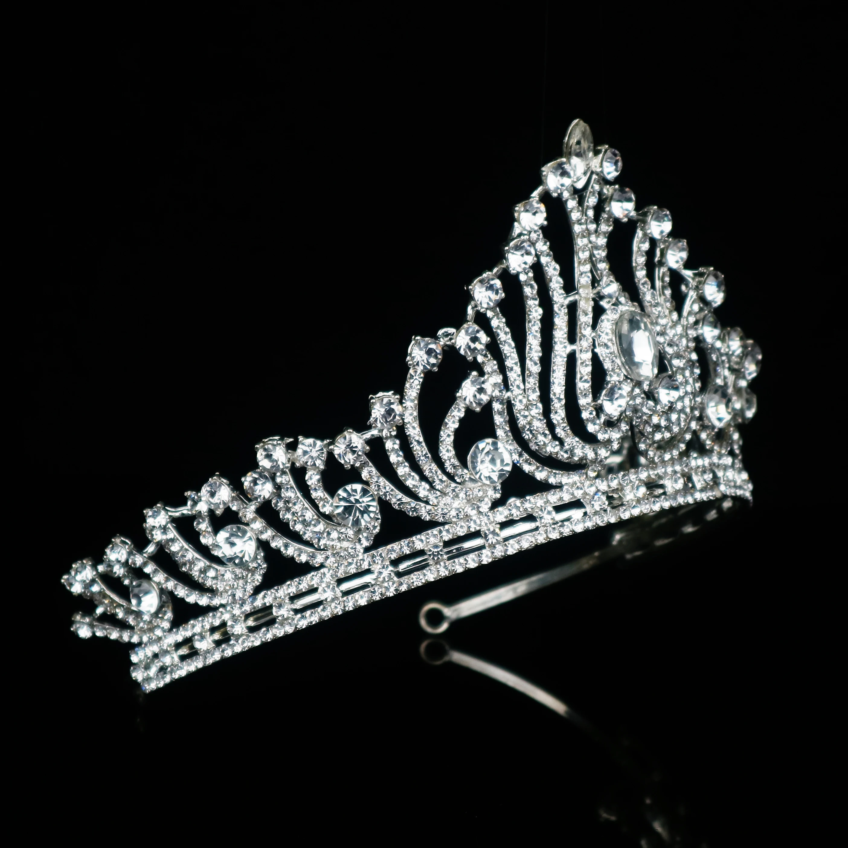 HA0648 High quality Wholesale Exquisite Indian crystal headpiece wedding crown tiara bridal hair accessories