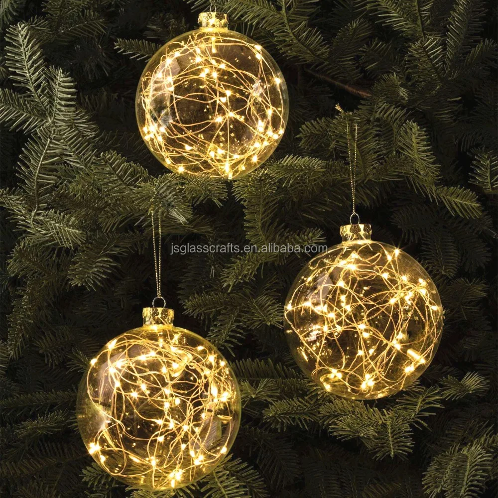 
Set/3 led glass ball light for Christmas decoration fairy light ornament 