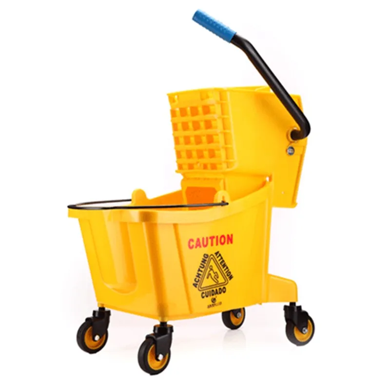 Rubbermaid Professional Commercial Yellow Mop Wringer Bucket Combo Janitorial Cart