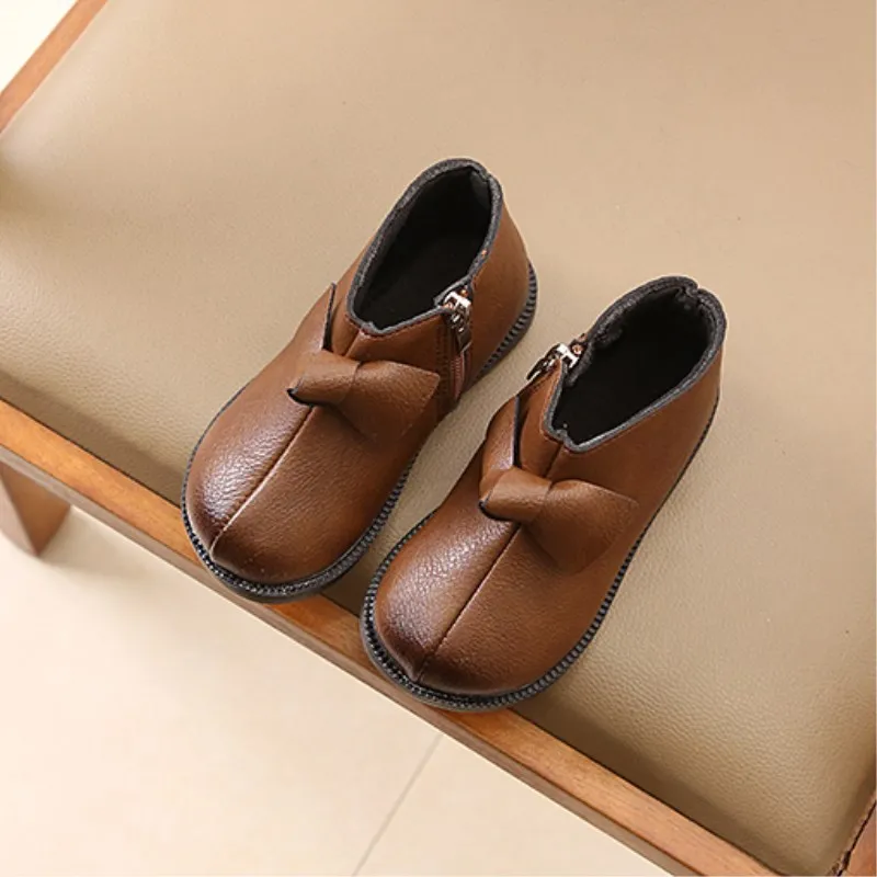 Hot selling girl fashion princess warm boot shoe children bowknot boot