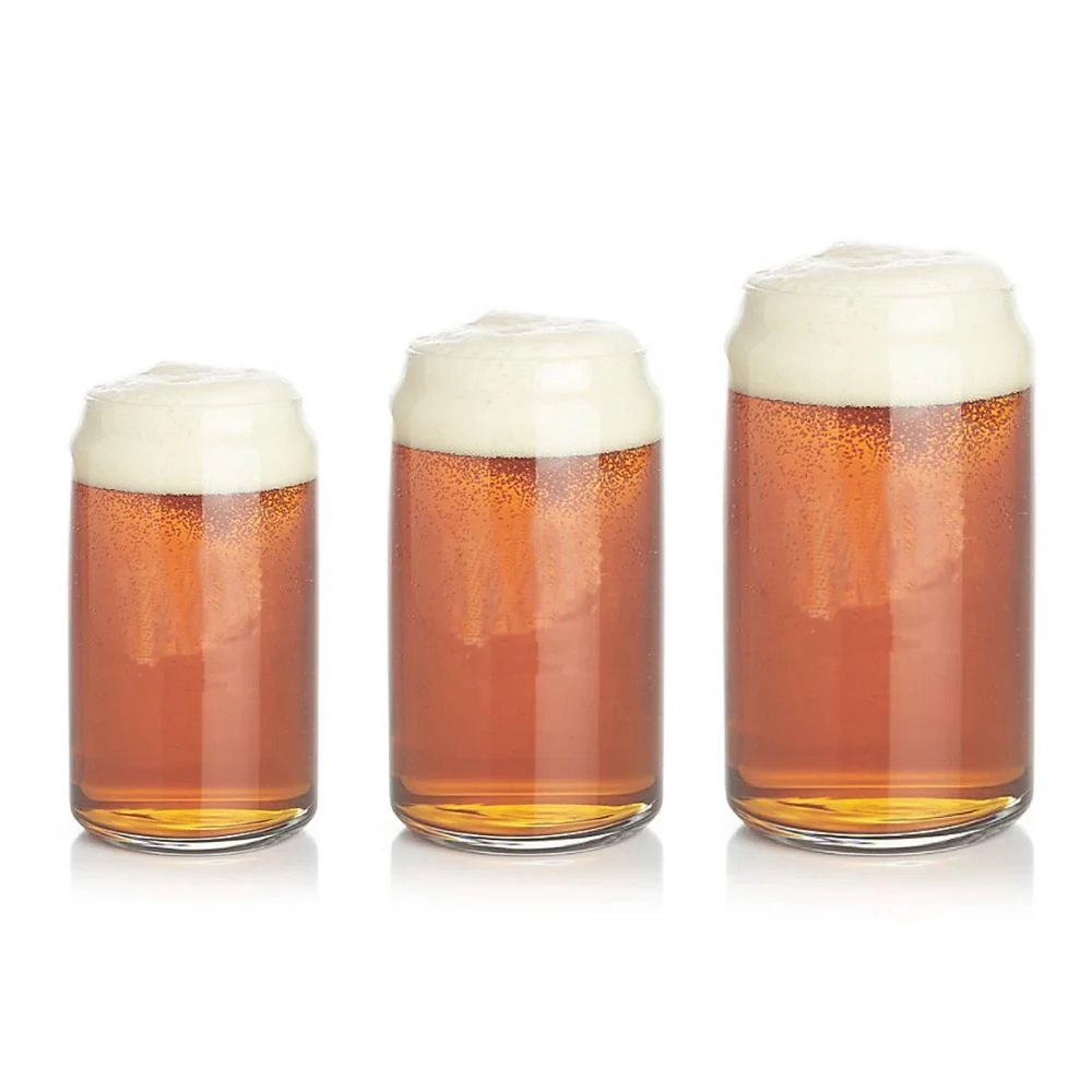 Free sample wholesale promotional printed pint craft beer can shaped beer cans glasses beer glass can