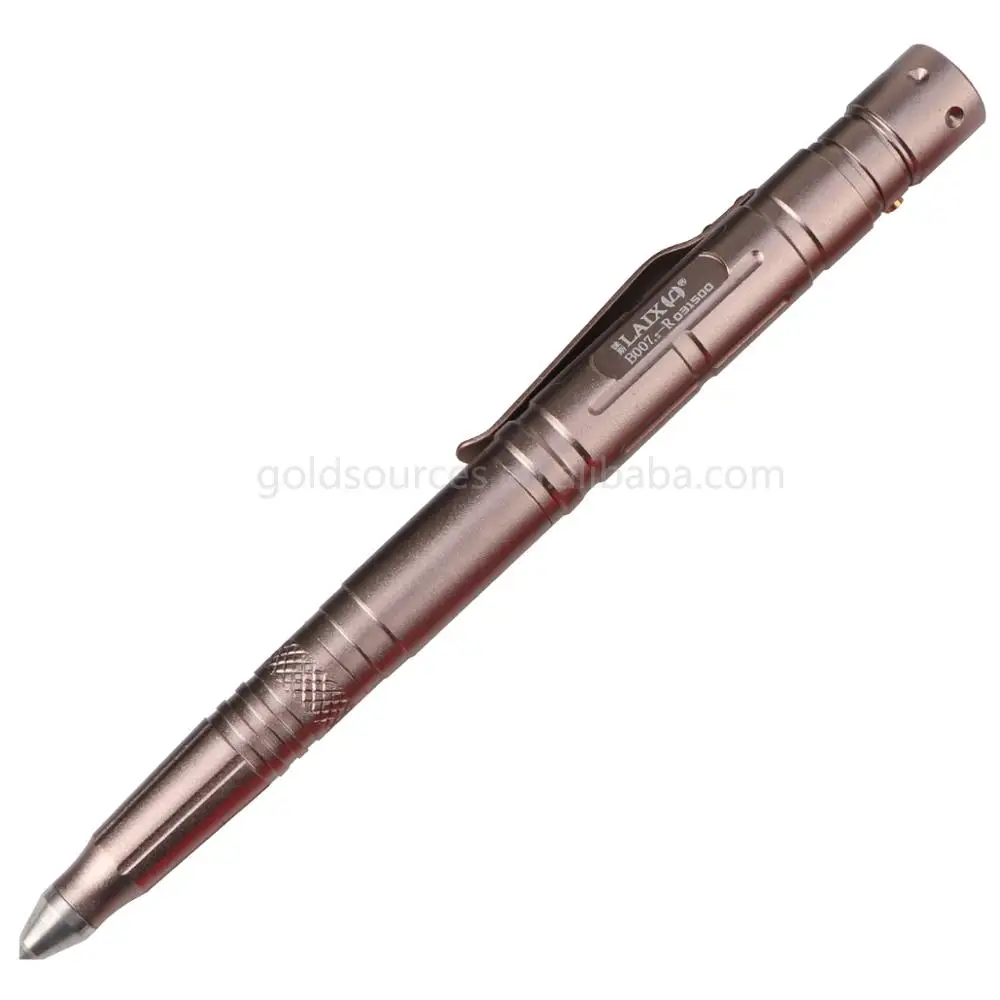 Multifunction Self Defense Products Tungsten Steel Head Tactical Pen With Led Flashlight Light