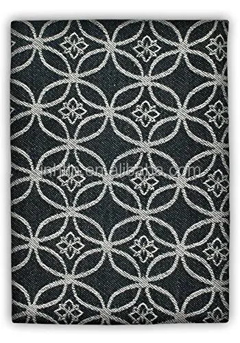 Set of 3 Black Kitchen jacquard Tea Towels Waffle Kitchen Towel in Pure Cotton & Colorful Stripes