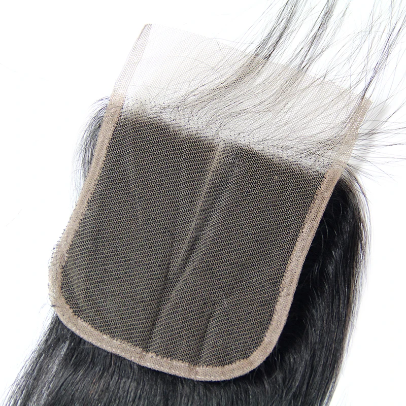 True length 16 inch virgin brazilian super double drawn hair, mink straight human hair with closure