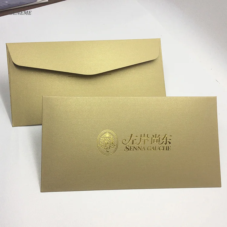 Make Western Style High Quality Gold Foil Small Gift Envelope Design Online