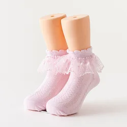 KANGYI India free shipping Promotion kids cotton thin with soft lace princess socks for children