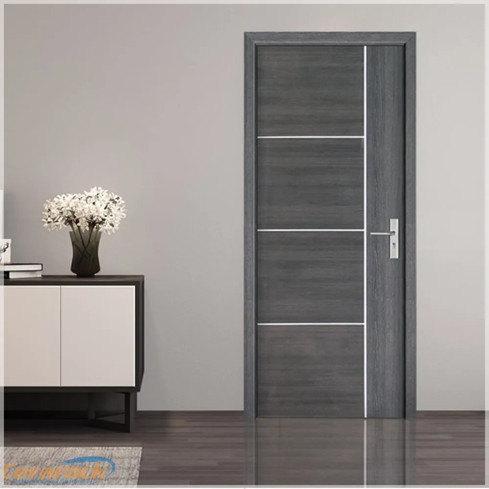 Cerarock hot sale PVC MDF  wooden interior door for rooms, hotel, hospital, buildings