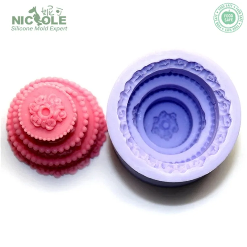 Nicole Wedding Cake Cheap Silicone Molds Candle Making DIY Silicone Soap Molds Form