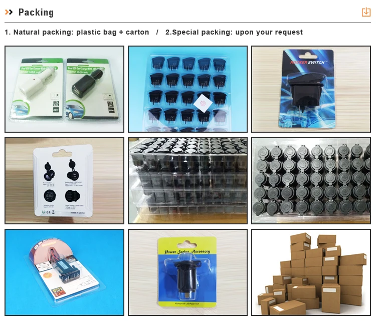 new style 3 Port Carling Accessories Dual USB Socket 12V Power Socket On-Off Switch Panel 8