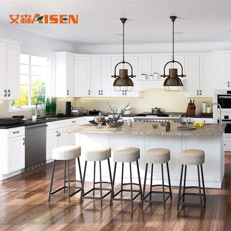 2020 latest construction project kitchen cuisine complete solid wood kitchen cabinet