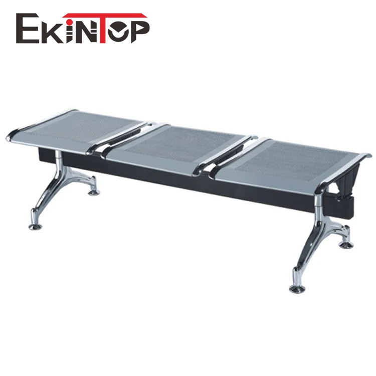 Ekintop new products ESUN four seater metal Steel chrome armrest low price airport waiting chairs