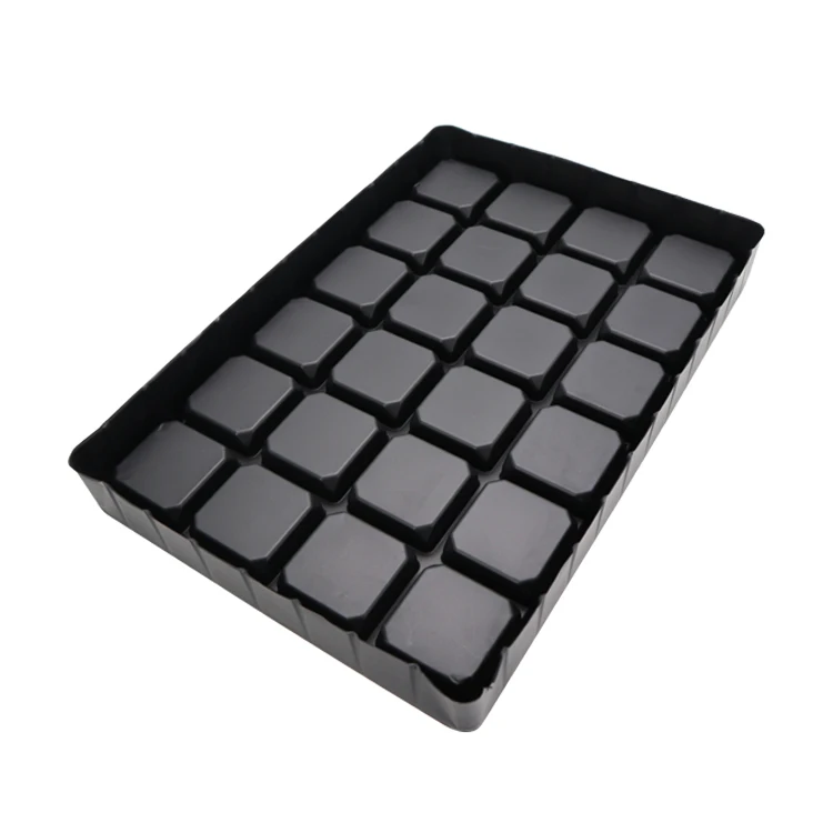 
Custom 24 Cavity Black PS Plastic Blister Insert Trays For Chocolate 