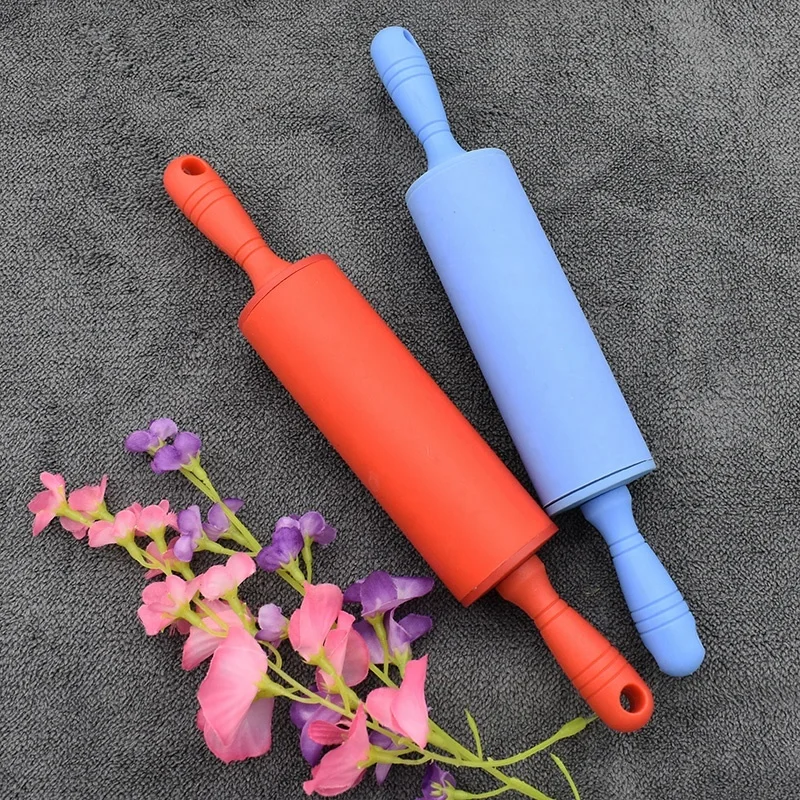 Christmas custom food grade silicone flour stick PP handle rolling pin kitchen baking tools