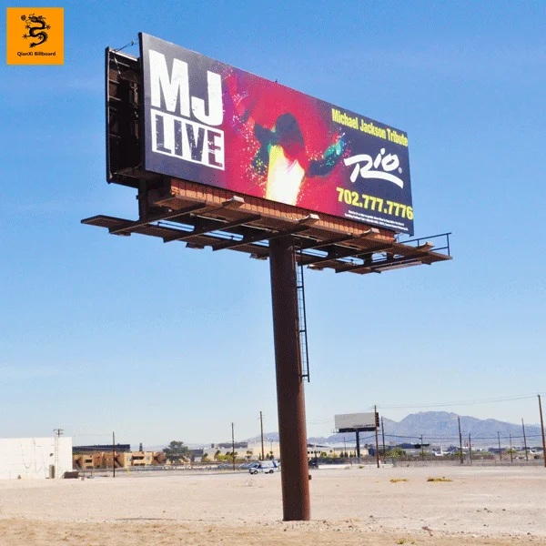 
advertising unipole signboard fabrication of China/billboard poster manufacturer 