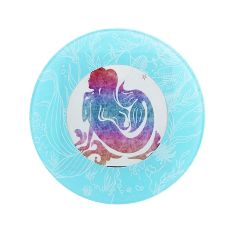
Mermaid glass Photo Round Frame With Flat Glass 