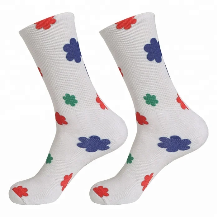 Best novelty 360 digital photo printing sublimation printed socks 3D hero comics wholesale