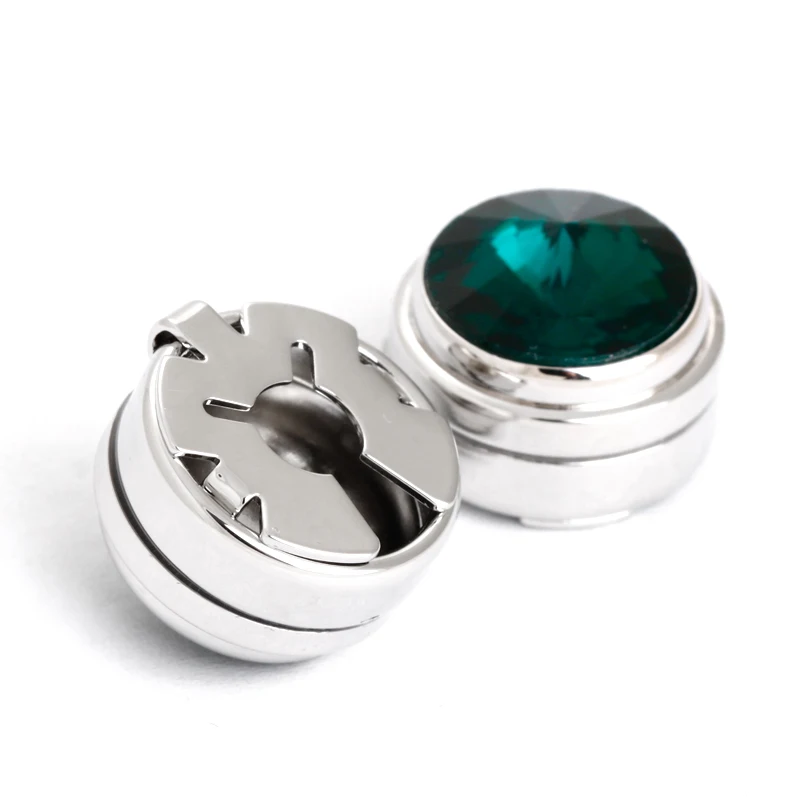 New design diamond covered clothing buttons cufflink