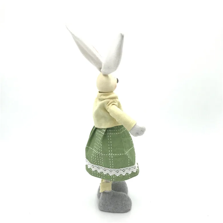 Latest Deign Spring Green Rabbit Figure Standing Doll Easter Gifts Holiday Stuffed Decorative Bunny For Home Decoration