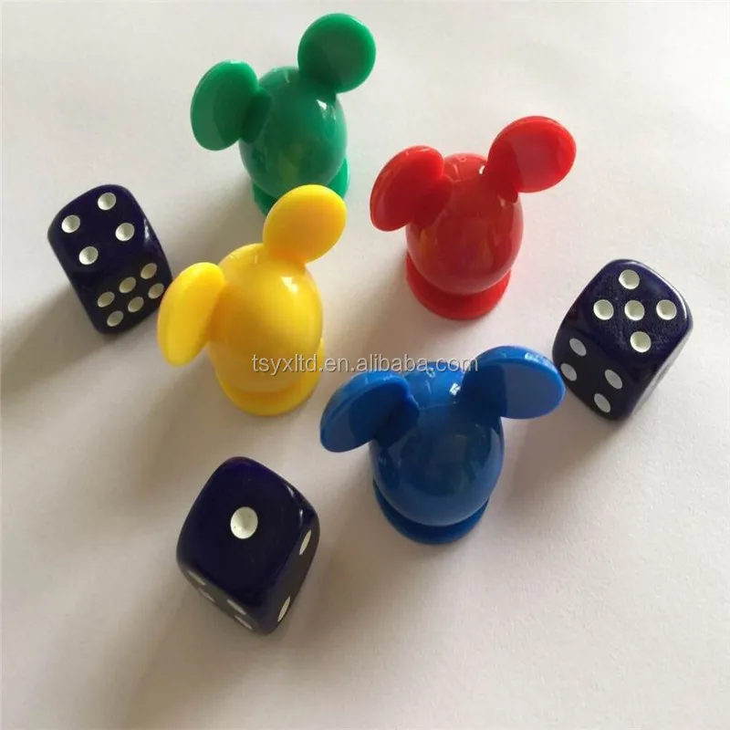 plastic colorful board game pawns chess