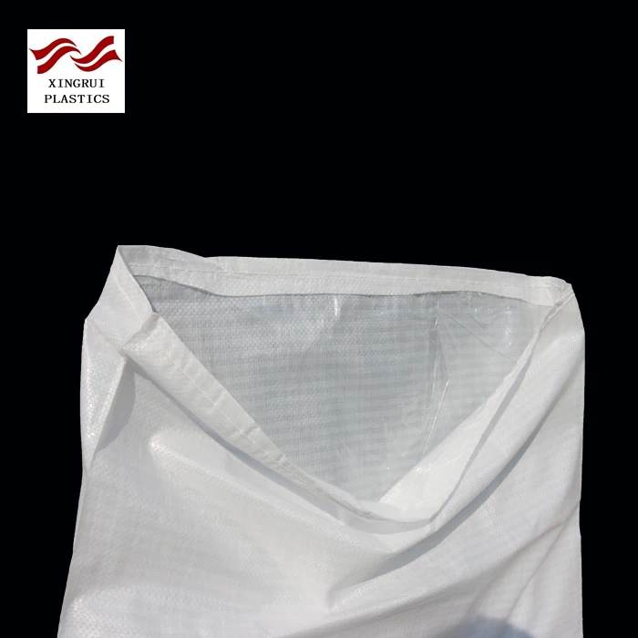 white plastic packaging sack pp woven bag for sugar salt with PE liner