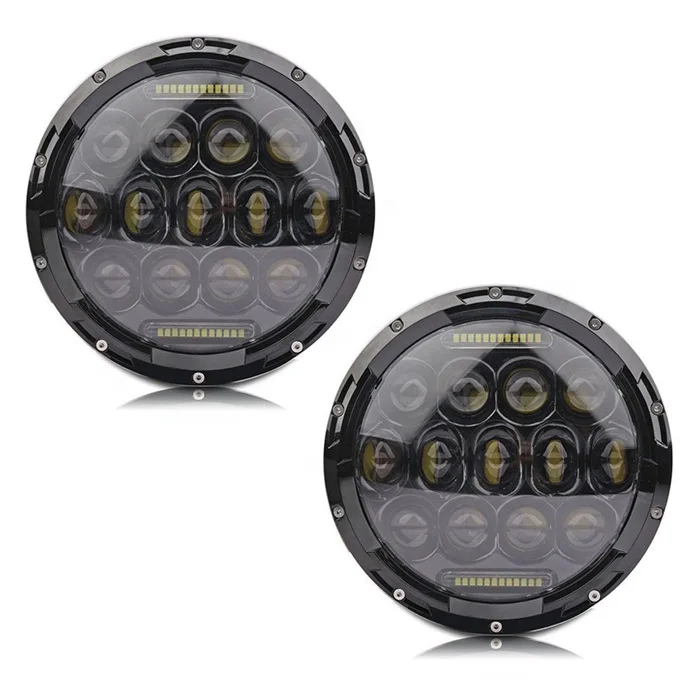 7 inch 75w Led Work Light Car Led Headlamp 12V 24V DC Waterproof Led Headlight Compatible for  Chevrolet Jeep