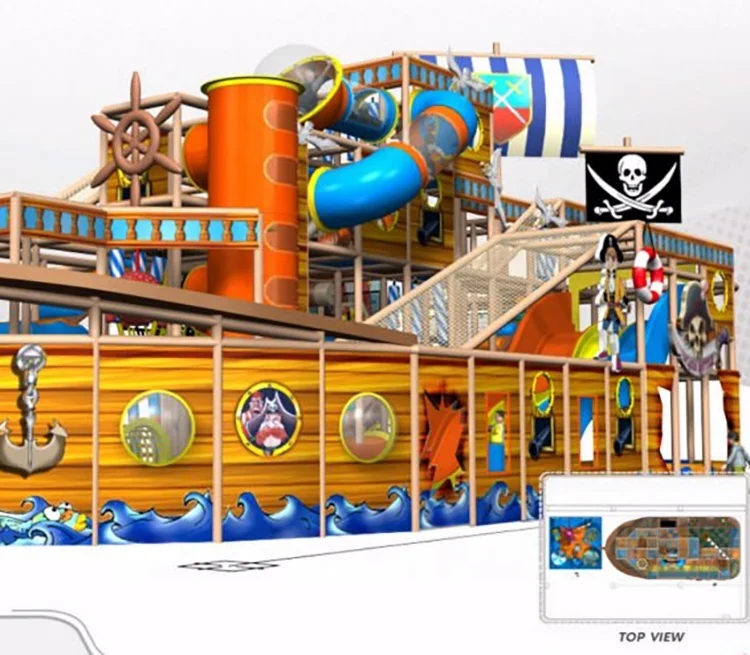 Cheer Amusement Children Pirate Ship Soft Playground Equipment