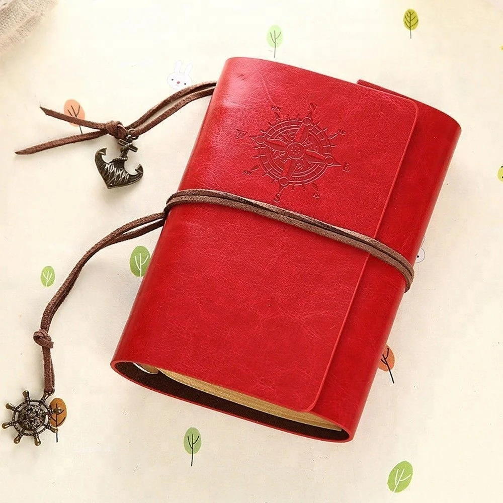 Fashion Gifts Refillable Loose Leaf Metal Binder PU Journal Notebook A5 Leather Diary Cover
