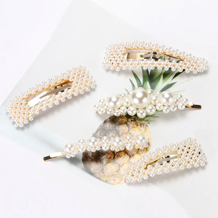 Популярные металлические заколки для волос с жемчугом, заколки для волос, заколки-пряжки, милые заколки, аксессуары для волос для невесты/женщин/девушек, ювелирные изделия
