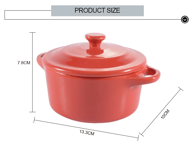 Baking Creme Brulee Pudding Ramekin Ceramic Dessert Ice Cream Bowl Small Yogurt Pudding Cup With Lid