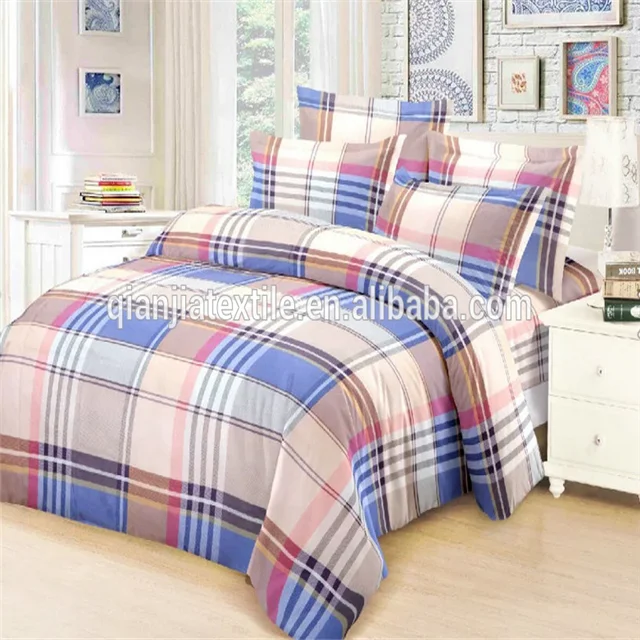 Factory produce 100% polyester  material 85gsm pigment printed  fabric for bedsheet ste