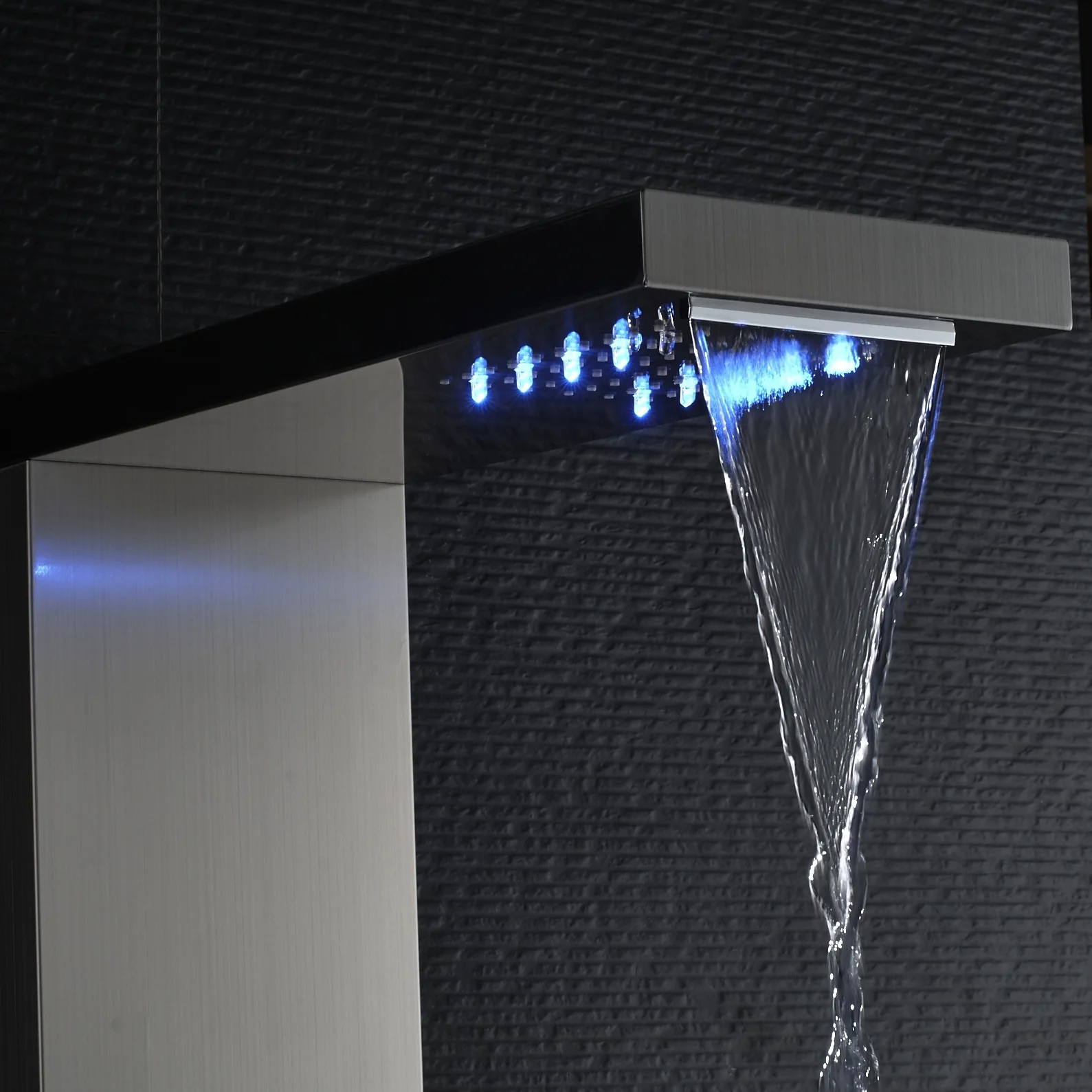 ROVATE led light shower panel falls bathroom led shower panel tower shower waterfall column set