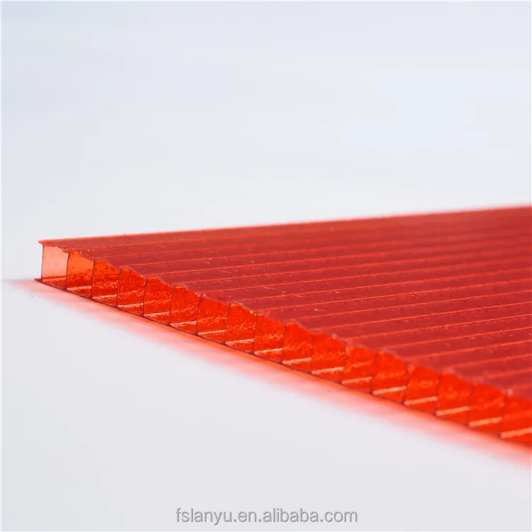 Colored polycarbonate sheet poly carbonate sheets 10mm Twin Wall polycarbonate hollow sheet