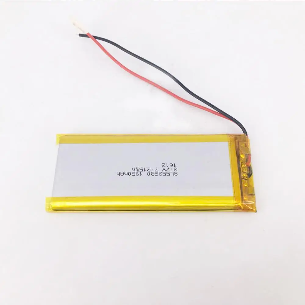 Литий-полимерный аккумулятор 553580 2000 мАч для светодиодного аккумулятора 3,7 в