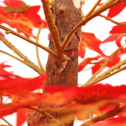 High simulation ornamental plants 1.8m artificial red maple bonsai tree