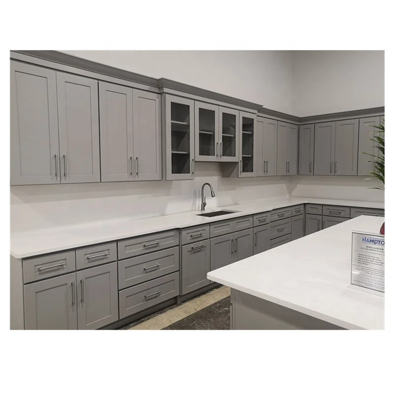 
RTA american shaker door soft close hardware kitchen cabinet 