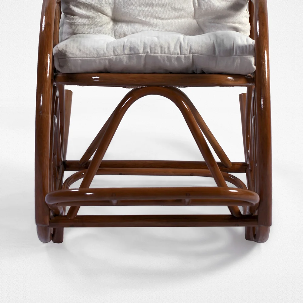 
Comfortable Rattan Rocking Chair Natural Rattan Chair with Cushion Lounge Chair 