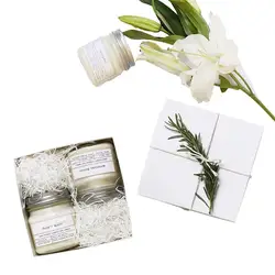 Custom Luxury Clear Glass Candle Set Private Label Smokeless Natural Aromatherapy Soy Wax Candle gift Set