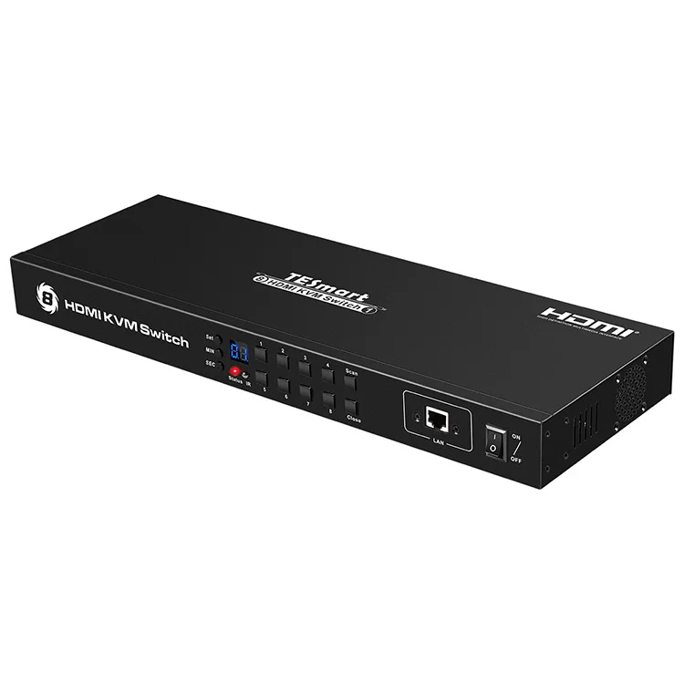 TESmart 8x1 KVM Switcher 8 Port USB HDMI KVM Switch with 4k USB2.0