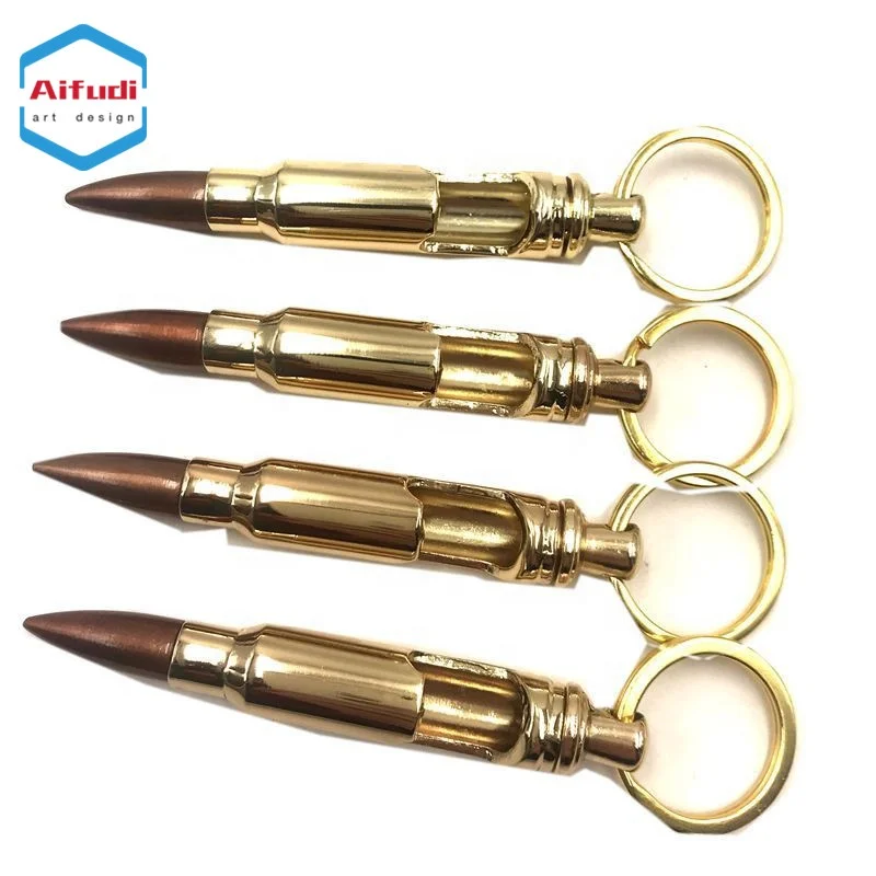 
bulk high quality aluminum steel bullet beer keychain ring bottle opener 