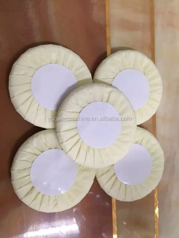 Guangzhou Factory Semi-automatic Round Hotel Soap Pleated Roll Paper Packing Wrapping Machine Soap Wrapper Equipment