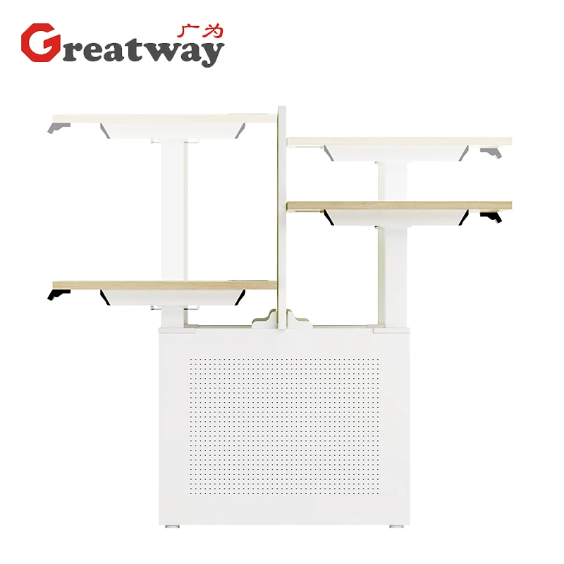 Adjustable Height Desk Hardware, Stand up Height Adjustable Work Table Electric Sit Stand Desk Office Furniture Modern Iron