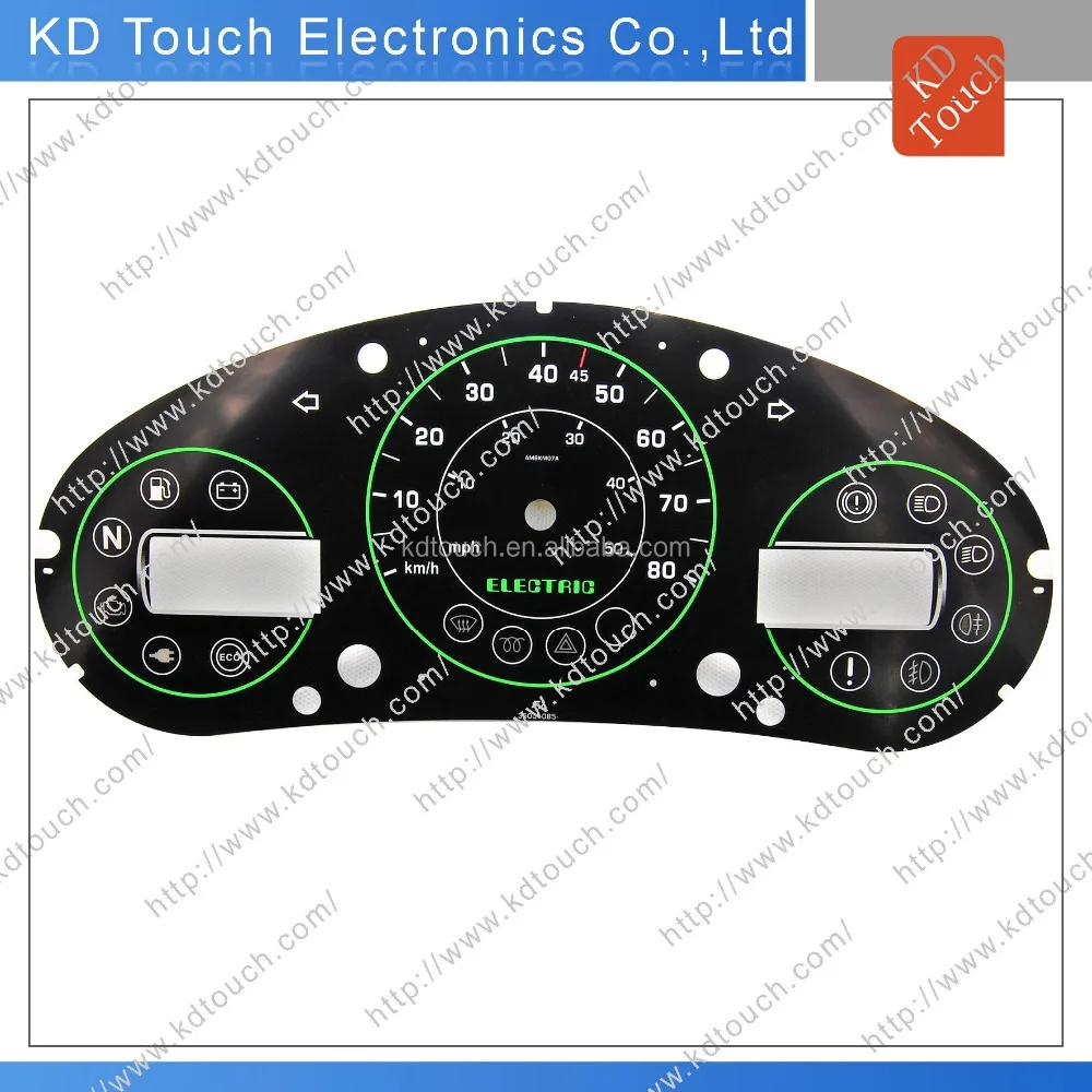 Customized embossed Graphic overlay Membrane Keyboard for instrument panel