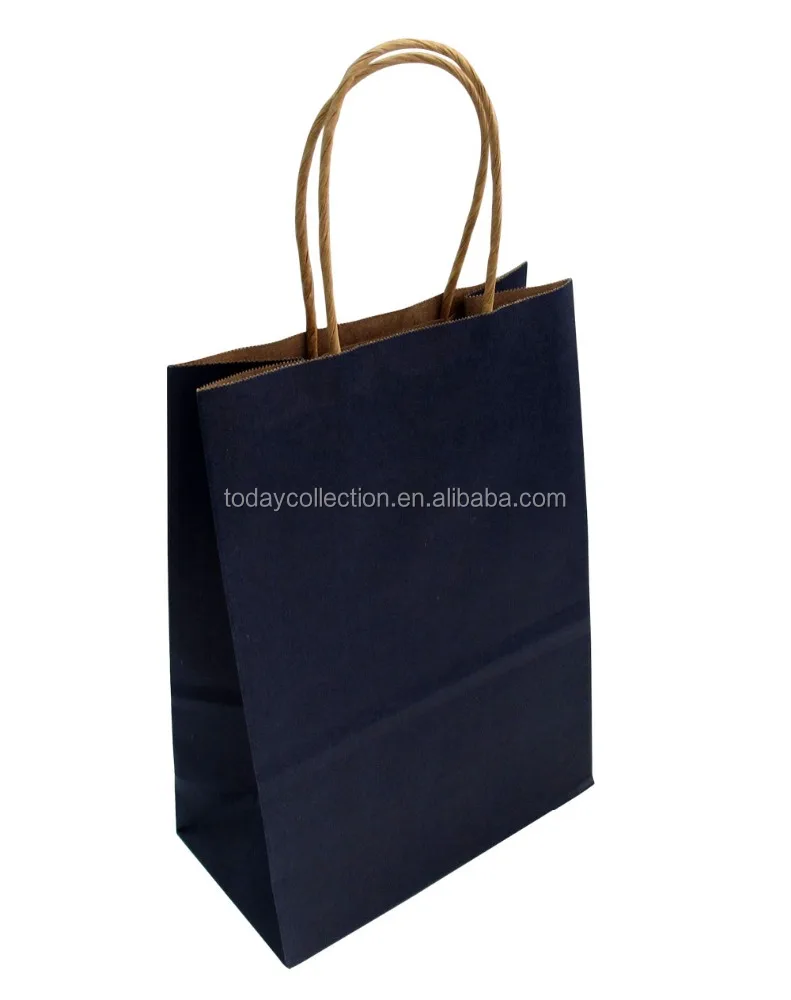 Green plain 120g kraft liner paper bag 21*27*11
