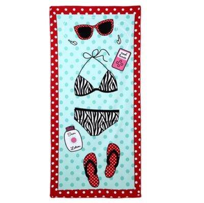 Wholesale Fashion High Quality Superfine Fiber Soft Water Absorbent Custom Printed Microfiber Beach Towel