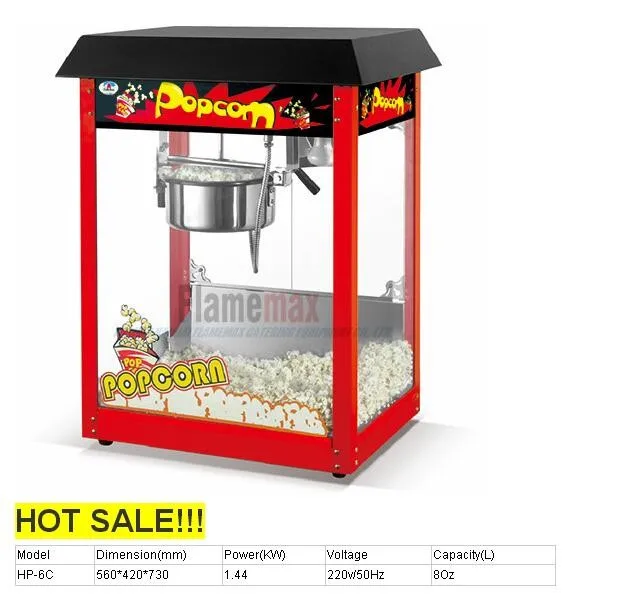 HP-8A   Gas  Cinema commercial vending popcorn machine CE