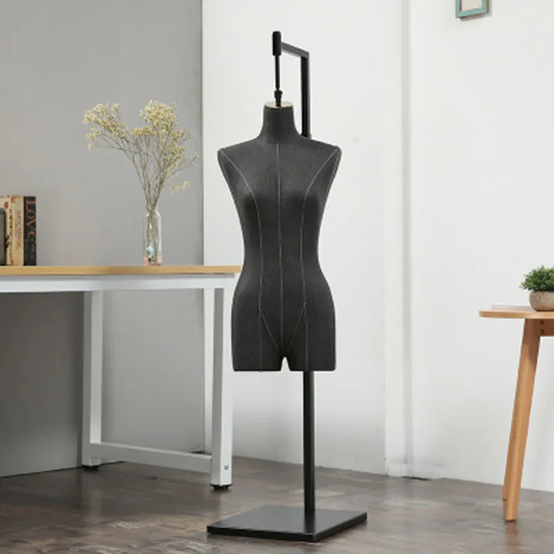 XINJI Fashion Manikin Used Half Body Hanging Female Black Mannequin For Boutique