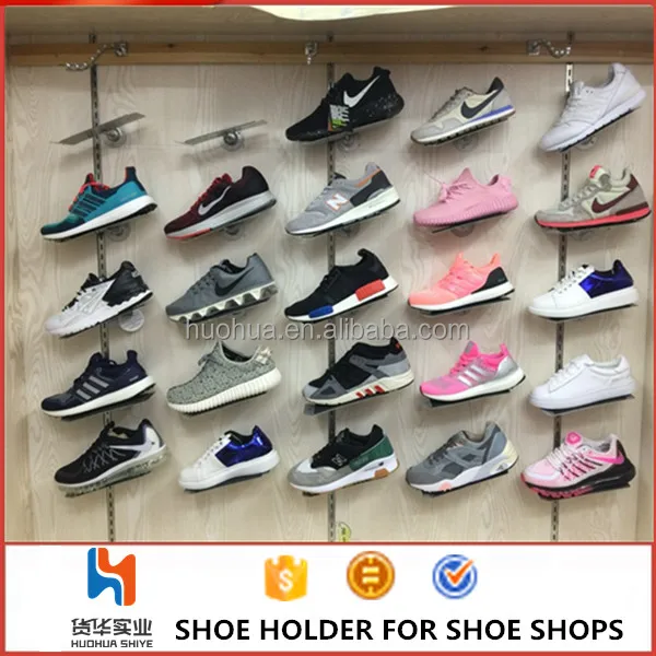 huohua metal material useful and inexpensive new sneakers display racks